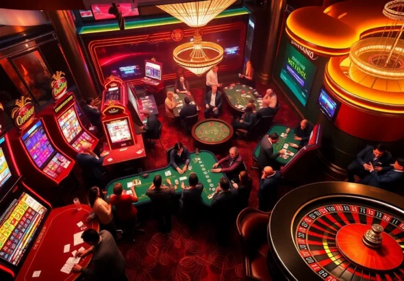 Experience the thrill of kp88 at a vibrant casino table with excited players.
